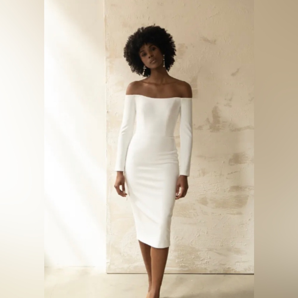 Jenny yoo Ayla dress white off the shoulder